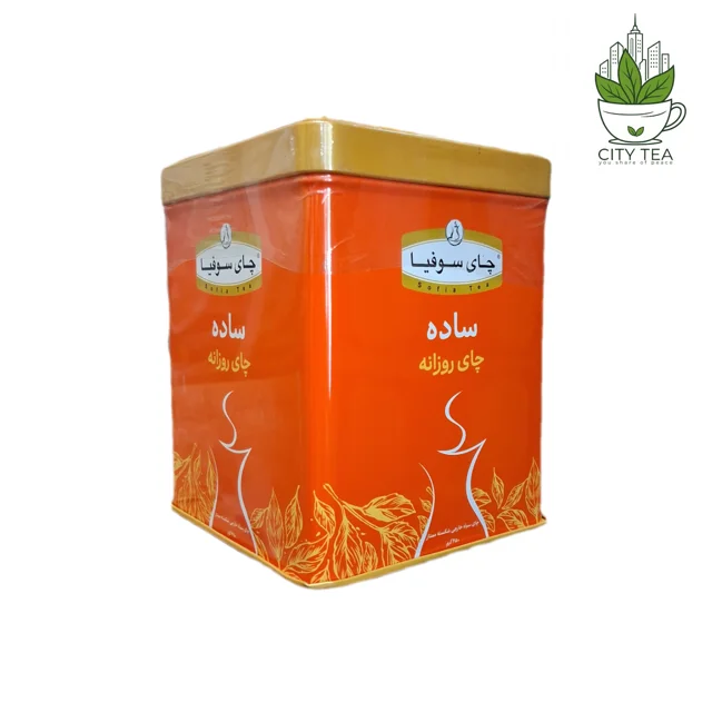 کارتن ۱۲ عددی چای سیاه ساده روزانه 450 گرمی قوطی فلزی-سوفیا