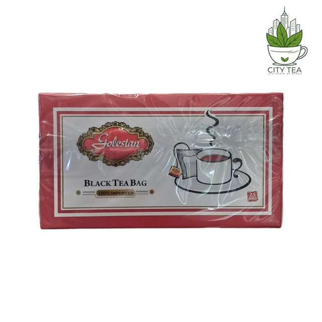 چای سیاه کیسه ای ساده گلستان-پک 25 عددی