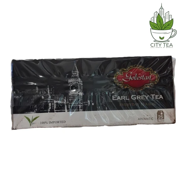 چای سیاه کیسه ای گلستان ارل گری-پک 25 عددی