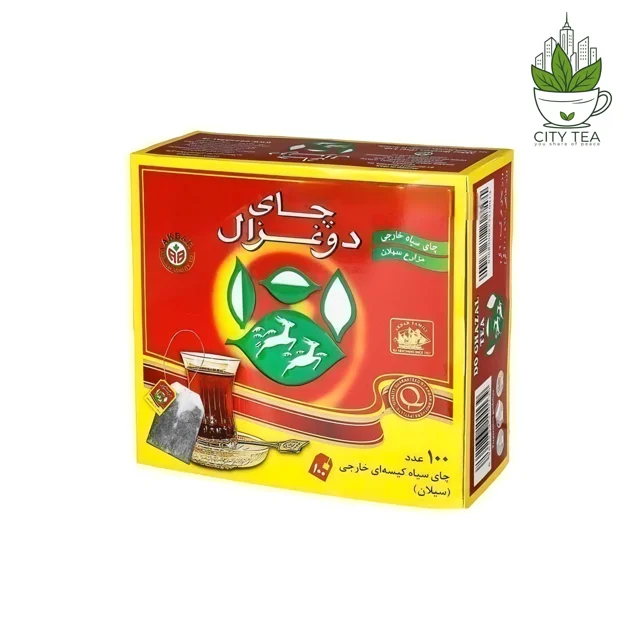 چای سیاه کیسه ای ساده دوغزال-پک 100 عددی