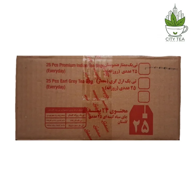 کارتن ۲۴ عددی چای کیسه ای ممتاز هندوستان پک 25 عددی-گلستان