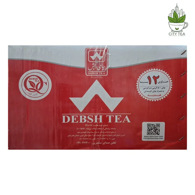 کارتن 12 عددی چای سیاه شکسته معطر 500 گرمی-دبش+25 عدد چای کیسه ای